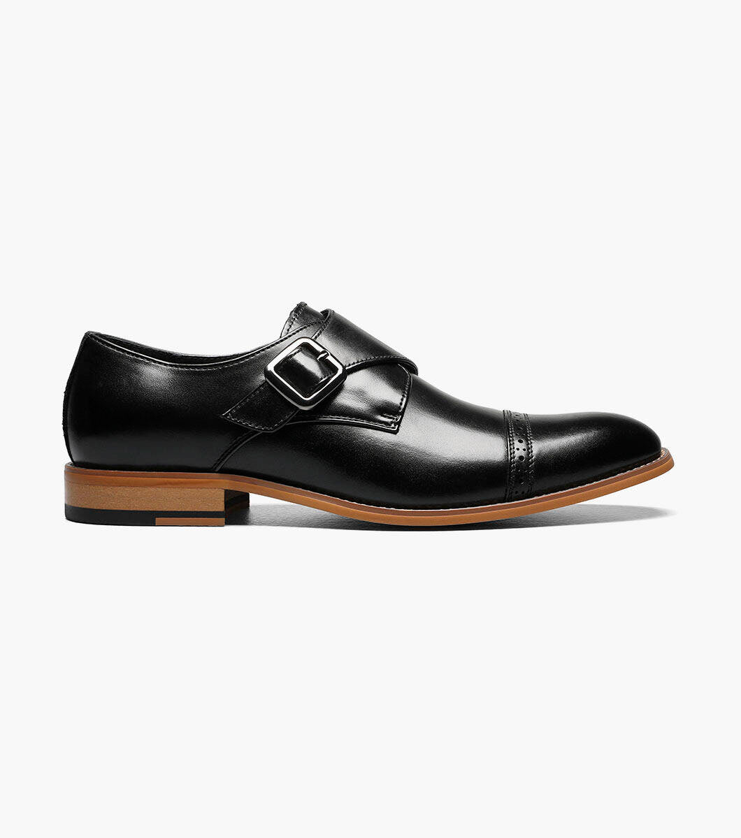 Stacy Adams Desmond Cap Toe Monk Strap