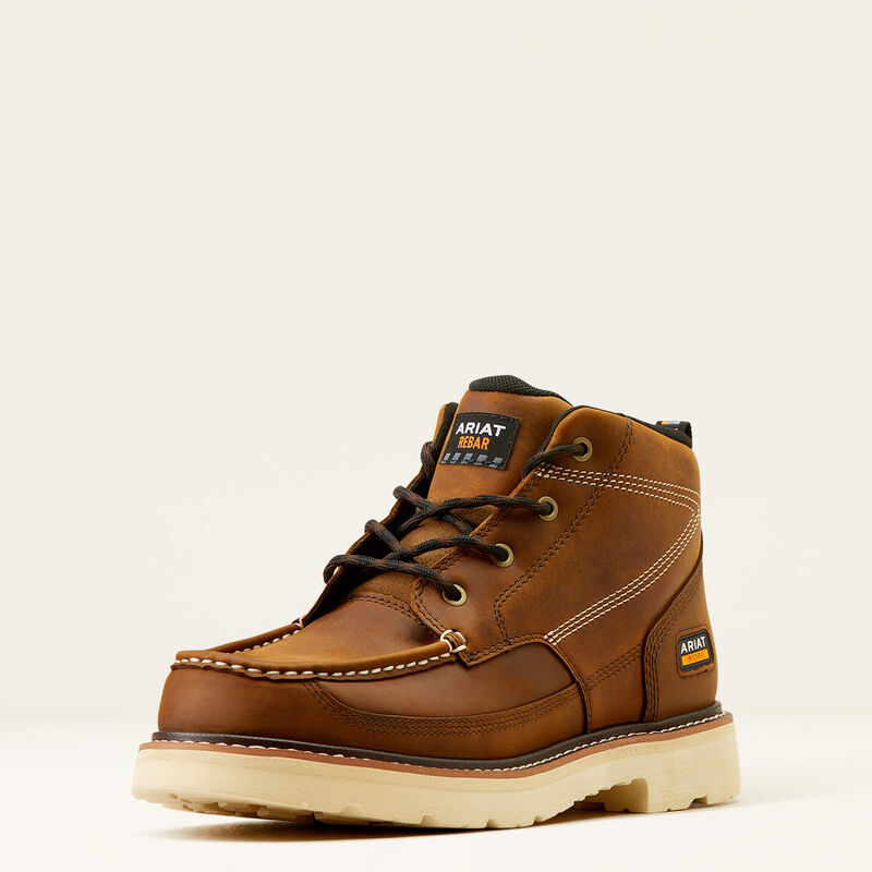Ariat 10050836 Rebar Lift Round-Toe Chukka Work Boots for Men  Size 8 Destressed Ariat Men main image 3