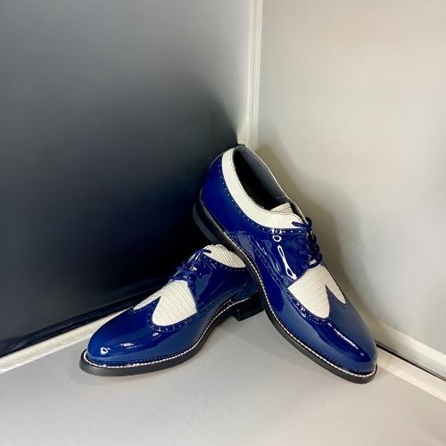 Stacy Baldwin Patent Lizard Royal Blue/White 1622314-1