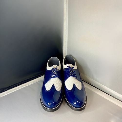 Stacy Baldwin Patent Lizard Royal Blue/White 1622314-1