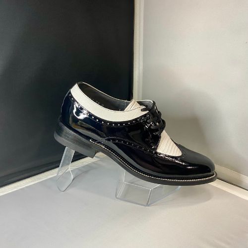 Stacy Baldwin Patent Lizard Black/White 162230-1