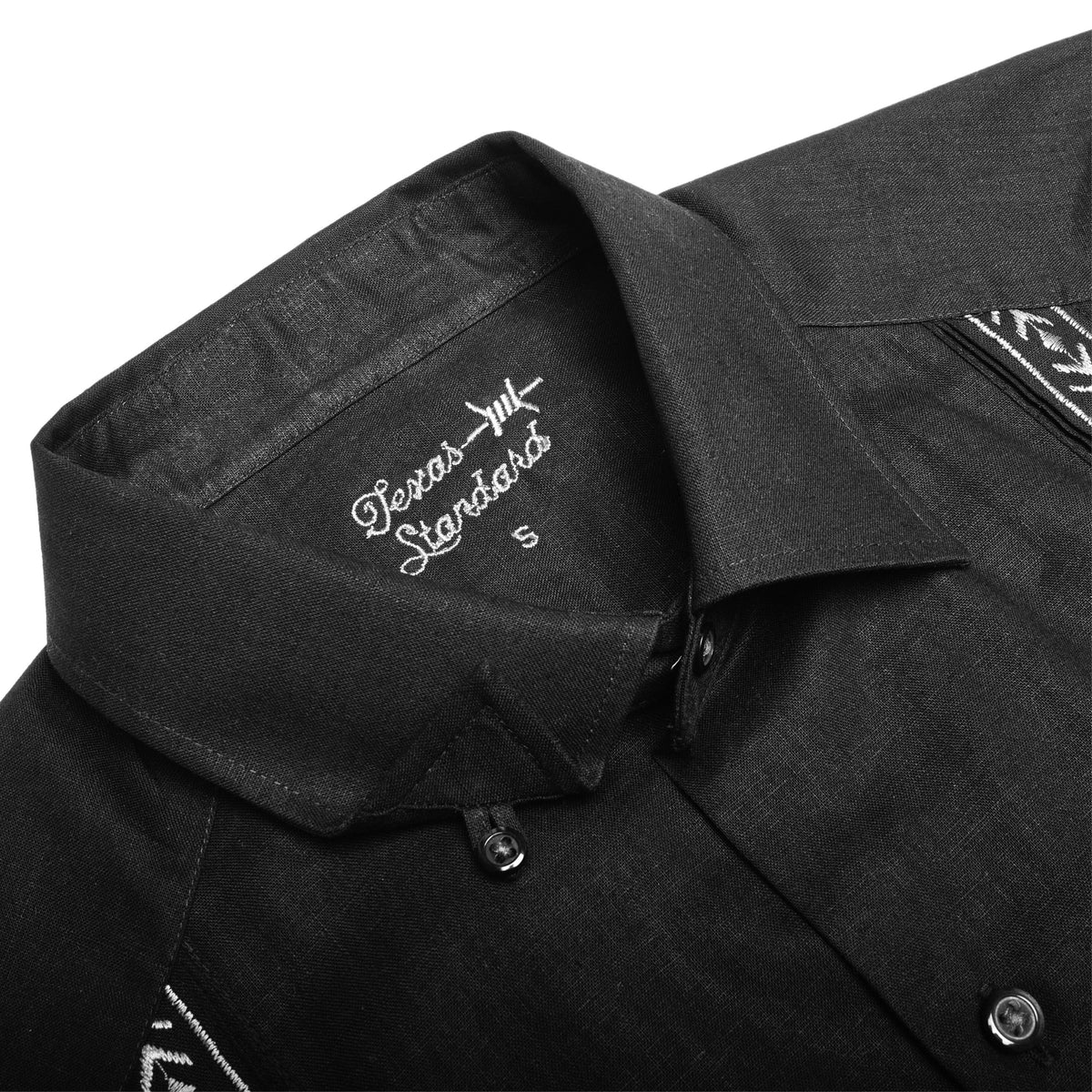 Texas Standard Guayabera Black/Grey