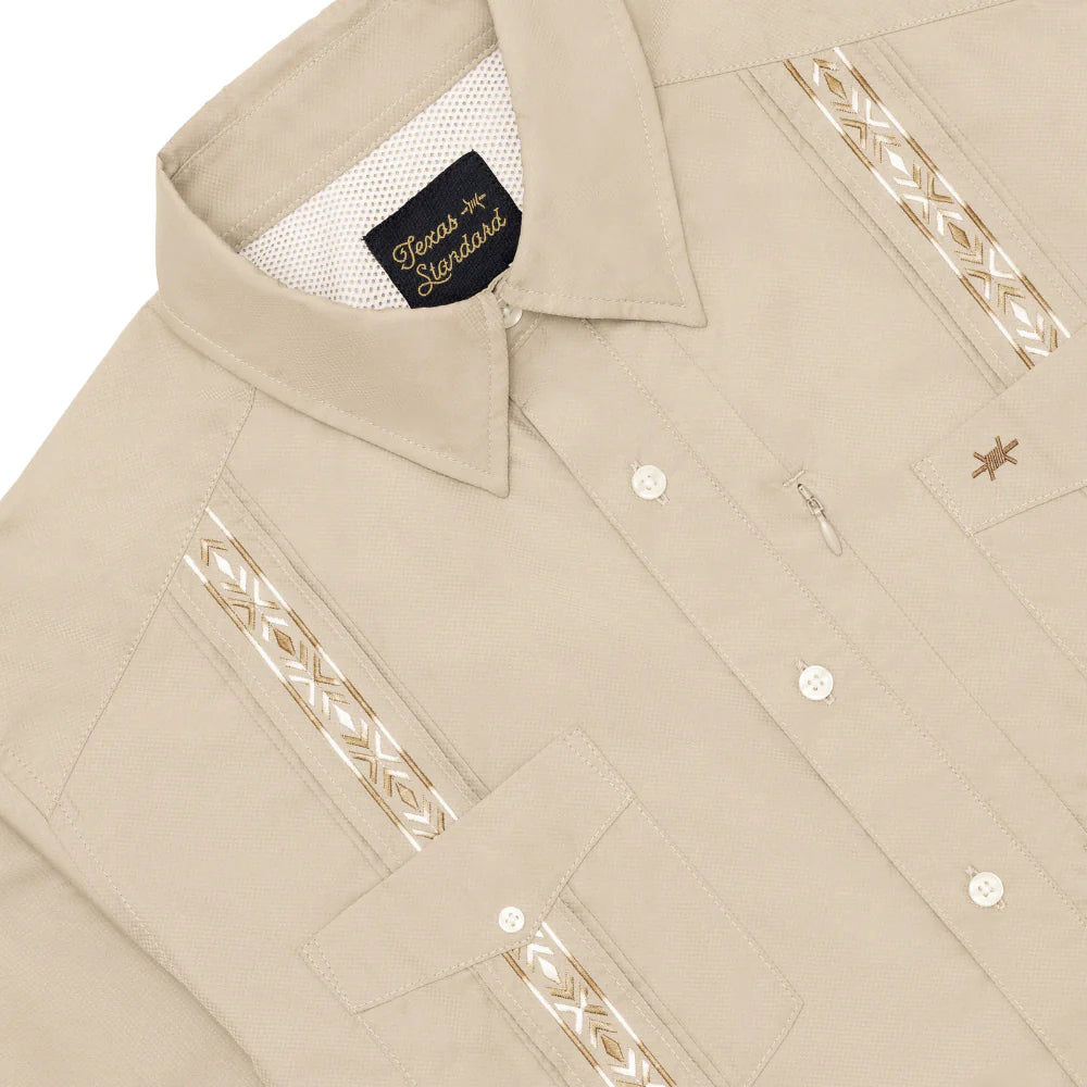 Texas Standard Guayabera Tan/Tan