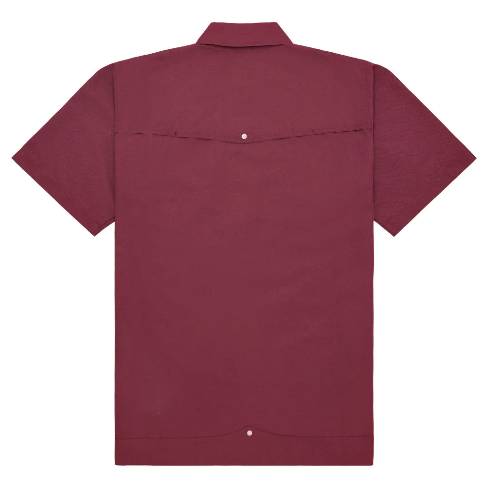 Texas Standard Guayabera Maroon