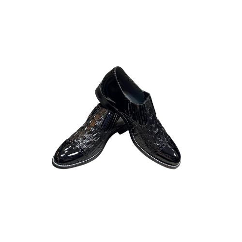 Stacy Baldwin Patent Slip On Hornback Black 150430