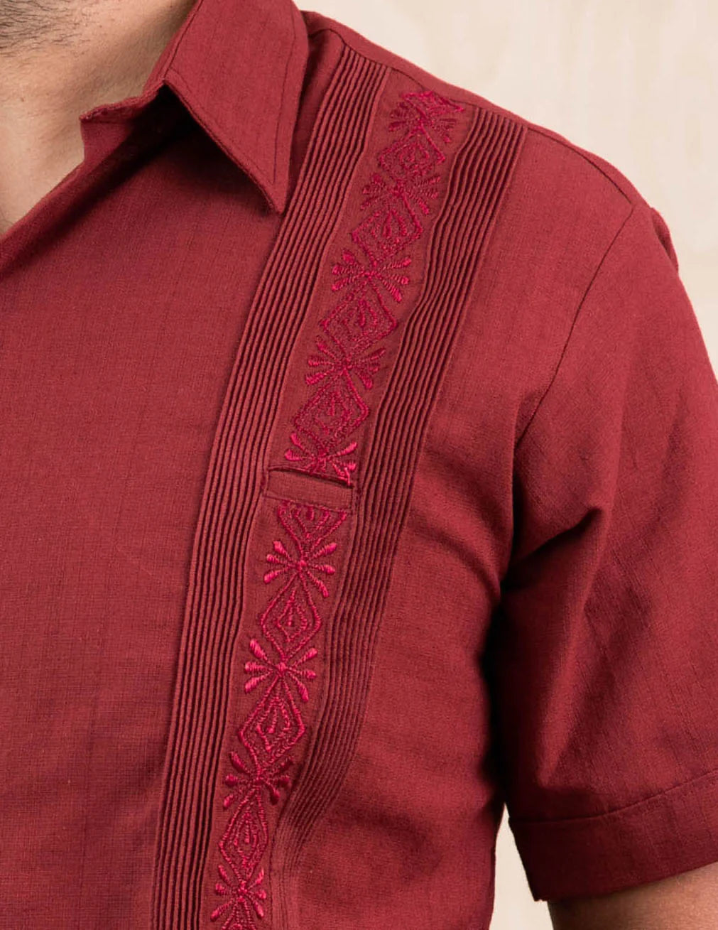 Sidrey Guayabera Burgundy