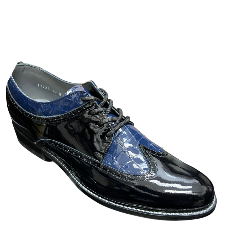 Stacy Baldwin Patent Palermo Black/Royal Blue 13223014