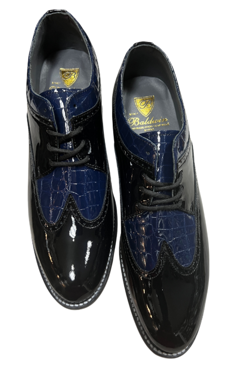 Stacy Baldwin Patent Palermo Black/Royal Blue 13223014