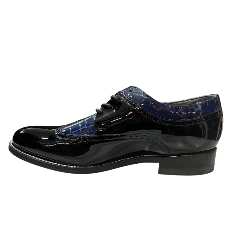 Stacy Baldwin Patent Palermo Black/Royal Blue 13223014