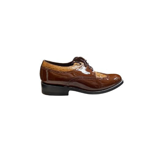 Stacy Baldwin Patent Lizard Brown 152237