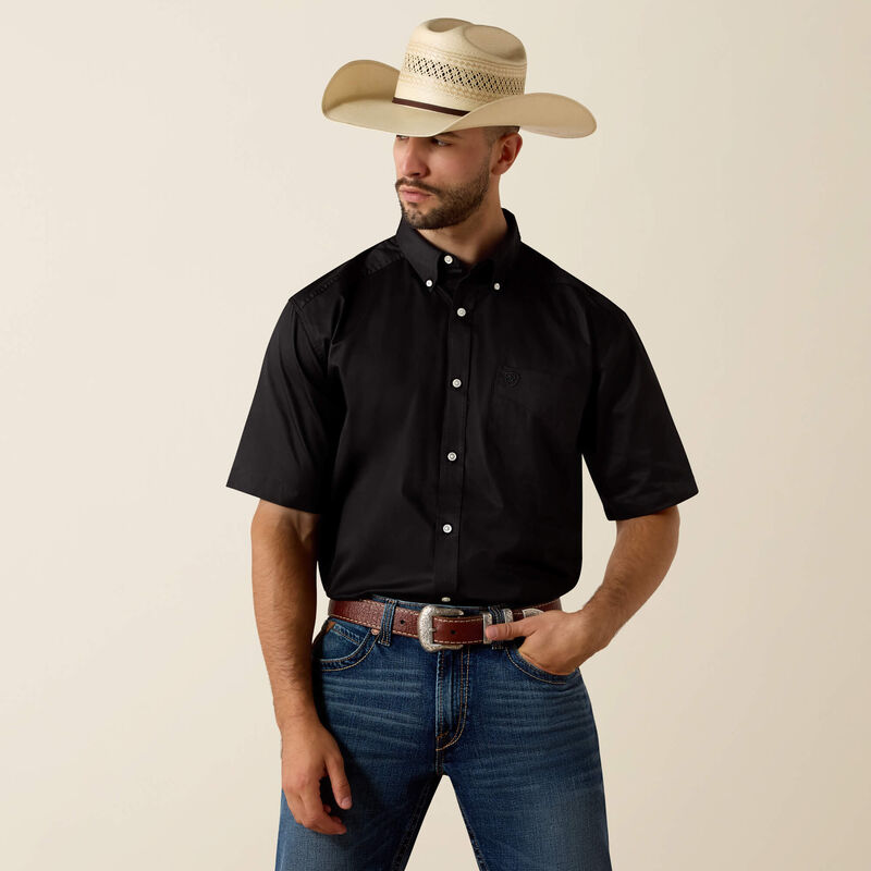 Ariat MS 10073432 SS Twill Black