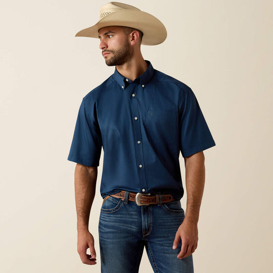 Ariat MS 10073616 SS Twill Key Blue