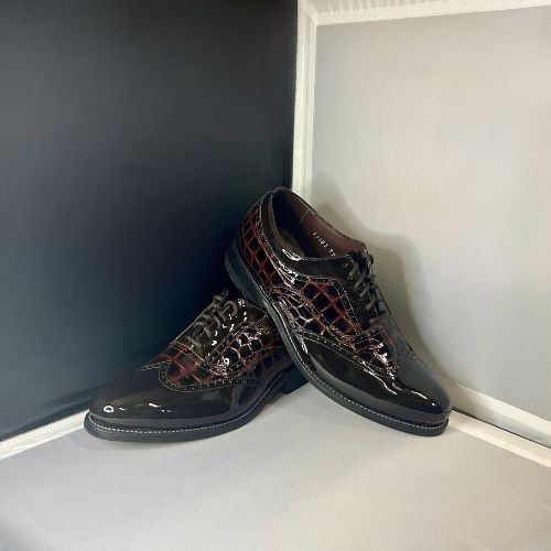 Stacy Baldwin Patent Palermo Dark Brown 133839