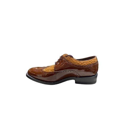 Stacy Baldwin Patent Lizard Brown 152237