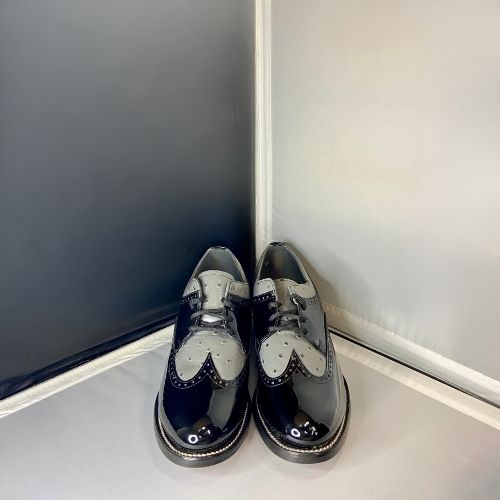 Stacy Baldwin Patent Ostrich Black/Grey 1722305