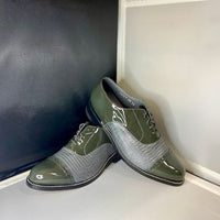 Stacy Baldwin Patent Lizard Dark Grey 163235