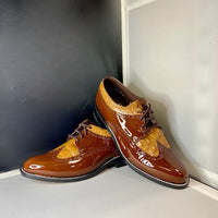 Stacy Baldwin Patent Lizard Brown 152237