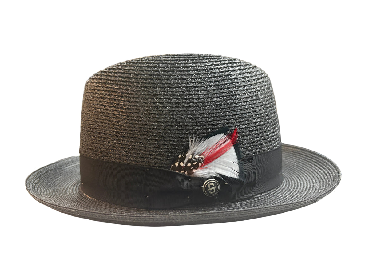 Stetson Madison Black Center Crease Fedora TSMDSN-082001