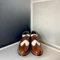 Stacy Baldwin Patent Lizard Brown/White 162237-1