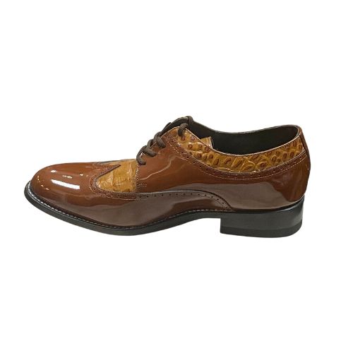 Stacy Baldwin Patent Alligator Brown 142237