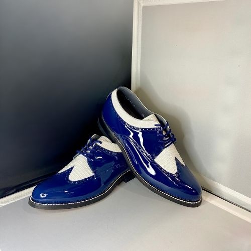 Stacy Baldwin Patent Lizard Royal Blue/White 1622314-1