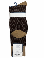 Zenio Dress Socks SK8033 Tan/Brn