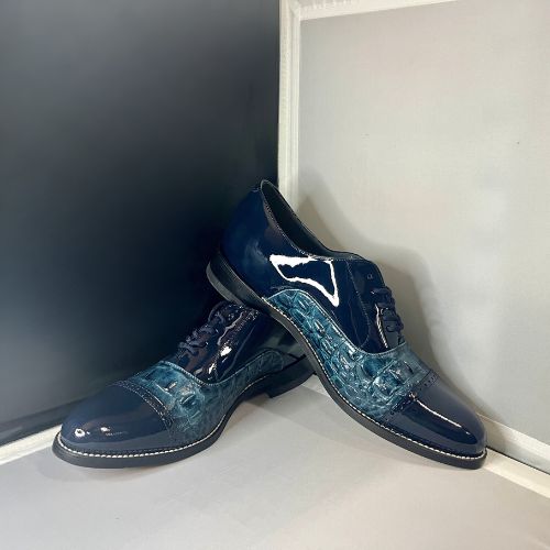 Stacy Baldwin Patent Hornback Dark Blue 153233