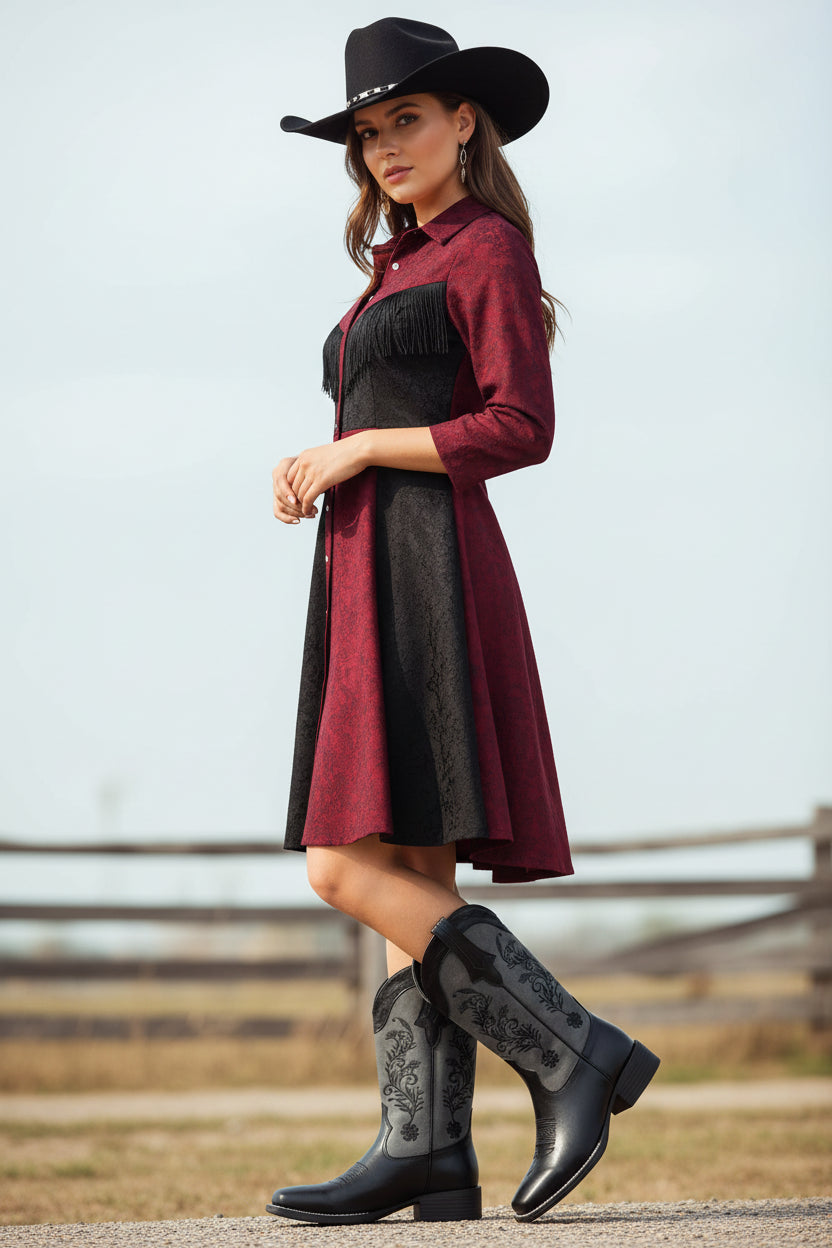 Pierre Dumas Kellan-2 Black Western Boot