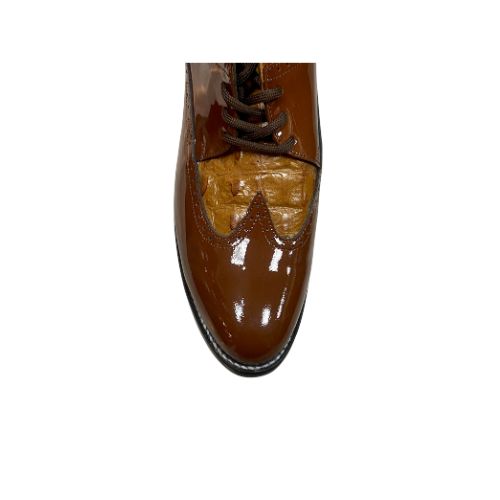 Stacy Baldwin Patent Alligator Brown 142237