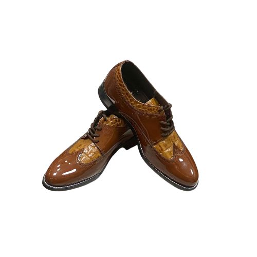 Stacy Baldwin Patent Alligator Brown 142237