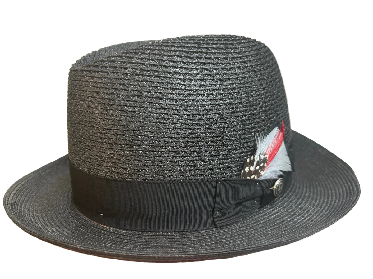 Stetson Madison Black Center Crease Fedora TSMDSN-082001