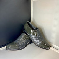 Stacy Baldwin Patent Hornback Dark Grey 150435