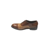 Stacy Baldwin Patent Alligator Cap Toe Brown 143237