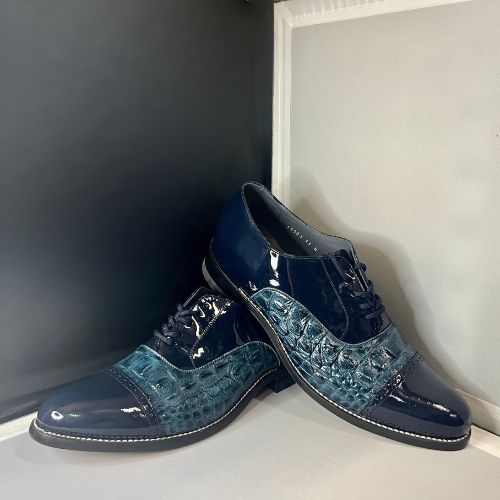 Stacy Baldwin Patent Hornback Dark Blue 153233