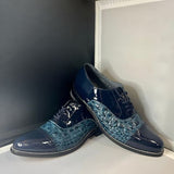 Stacy Baldwin Patent Hornback Dark Blue 153233