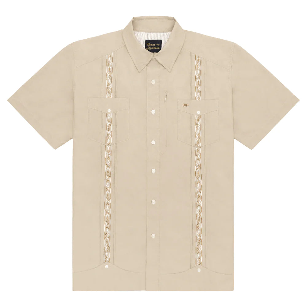 Texas Standard Guayabera Tan/Tan