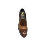 Stacy Baldwin Patent Alligator Cap Toe Brown 143237