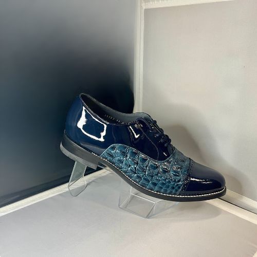 Stacy Baldwin Patent Hornback Dark Blue 153233