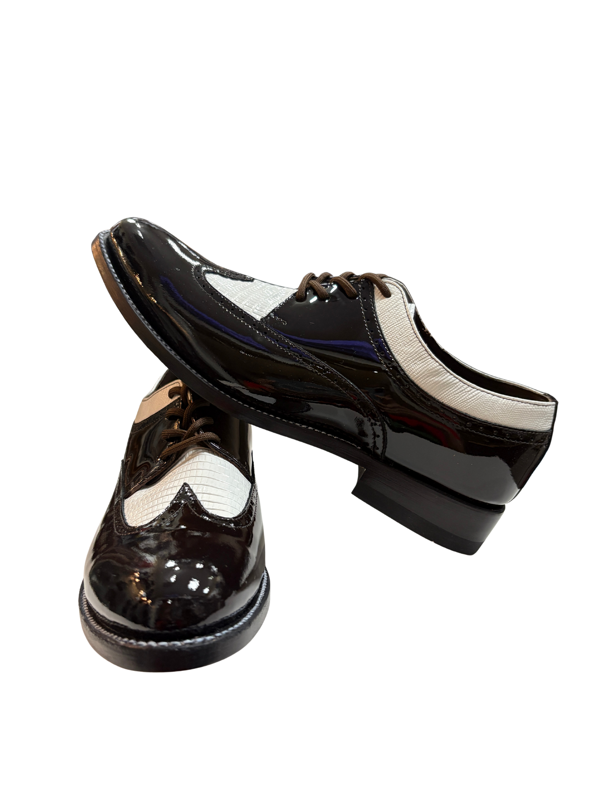 Stacy Baldwin 162239-1 Dk Brn/Wht Wing-Tip