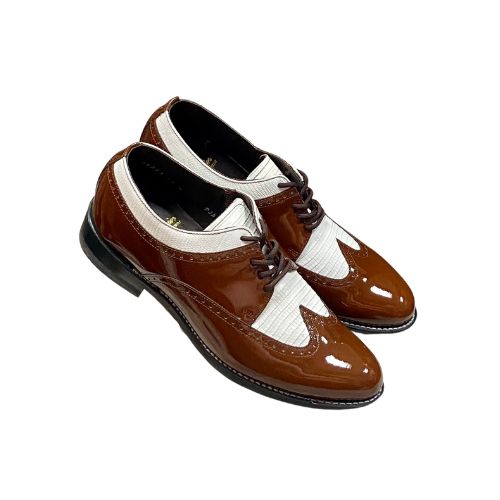 Stacy Baldwin Patent Lizard Brown/White 162237-1