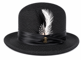 Bruno Capelo RM-550a Center Crease Fedora Black