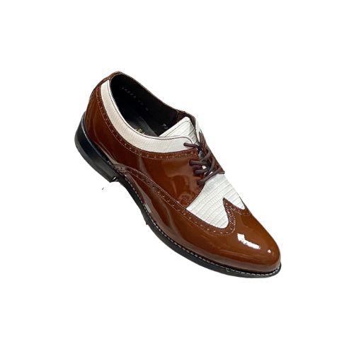 Stacy Baldwin Patent Lizard Brown/White 162237-1