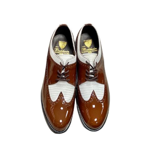Stacy Baldwin Patent Lizard Brown/White 162237-1