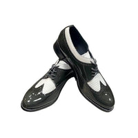 Stacy Baldwin Patent Lizard Dark Gray/White 162235-1