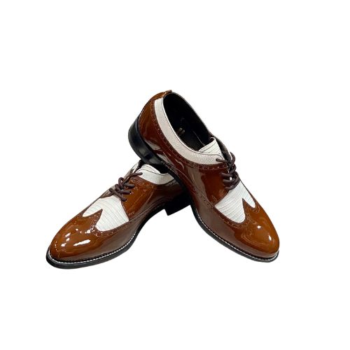 Stacy Baldwin Patent Lizard Brown/White 162237-1