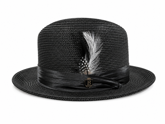 Bruno Capelo RM-550a Center Crease Fedora Black