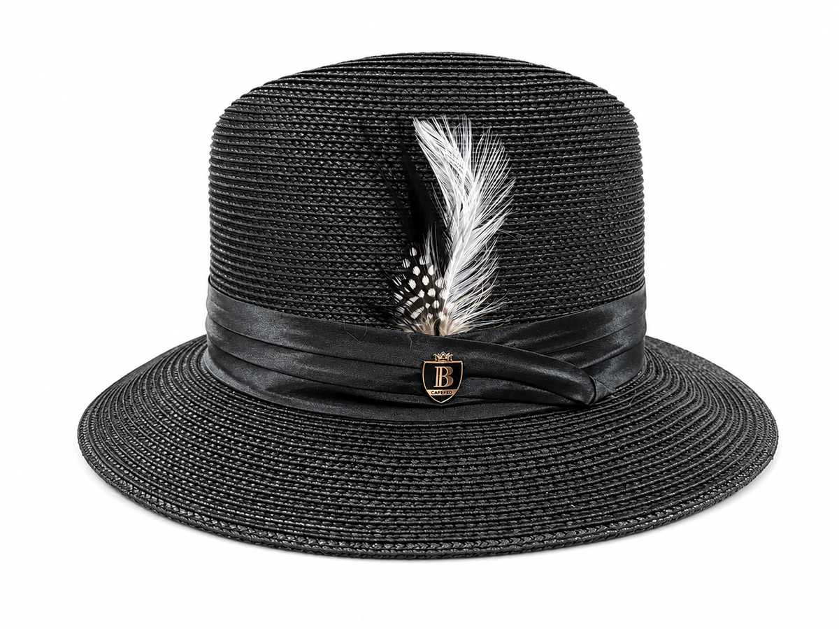Bruno Capelo RM-550a Center Crease Fedora Black