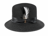 Bruno Capelo RM-550a Center Crease Fedora Black