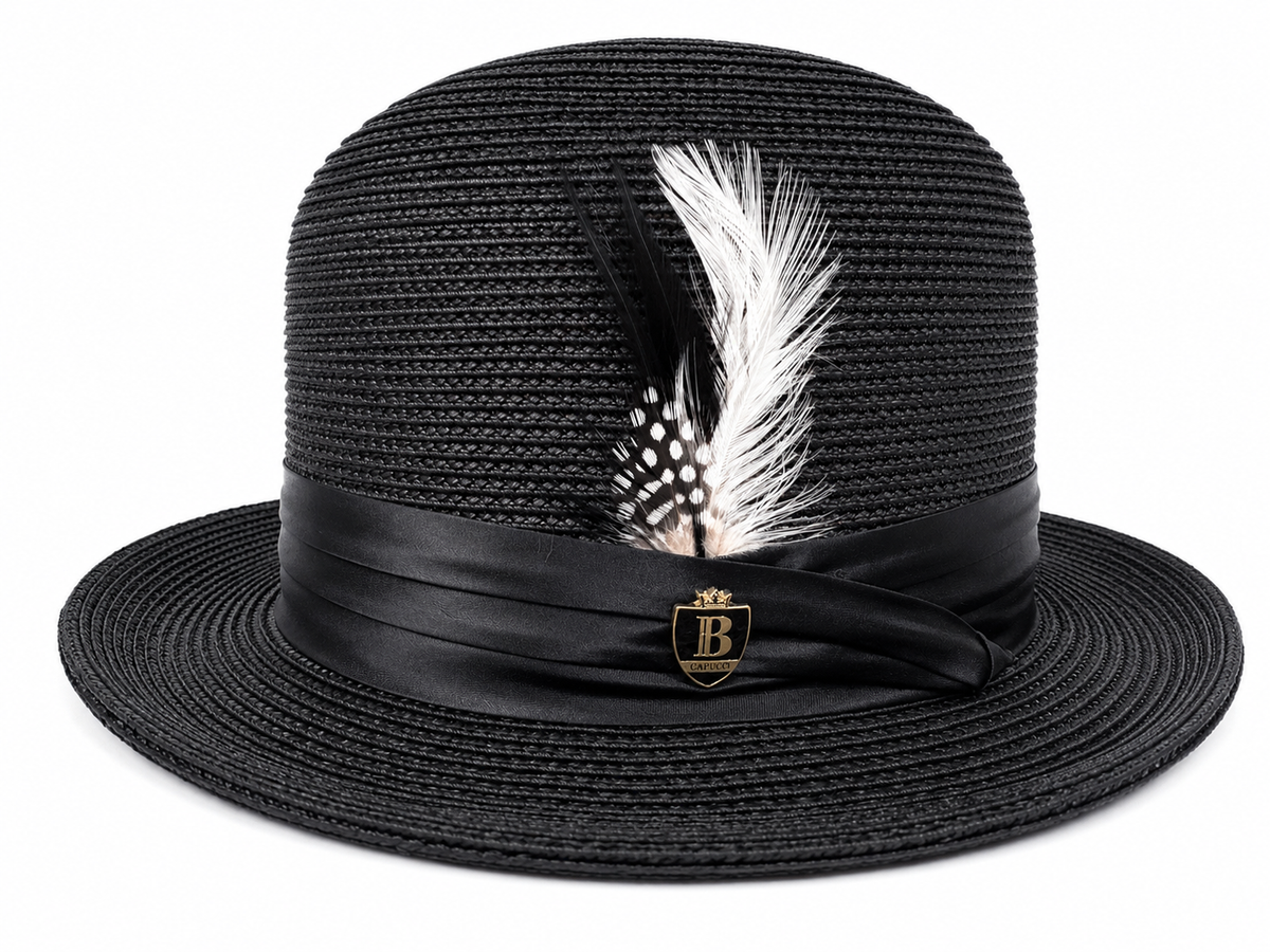 Bruno Capelo RM-550a Center Crease Fedora Black