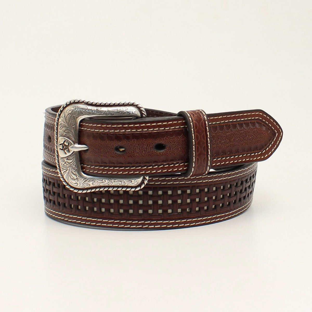 Ariat Pierced Basketweave Underlay Belt A1035812